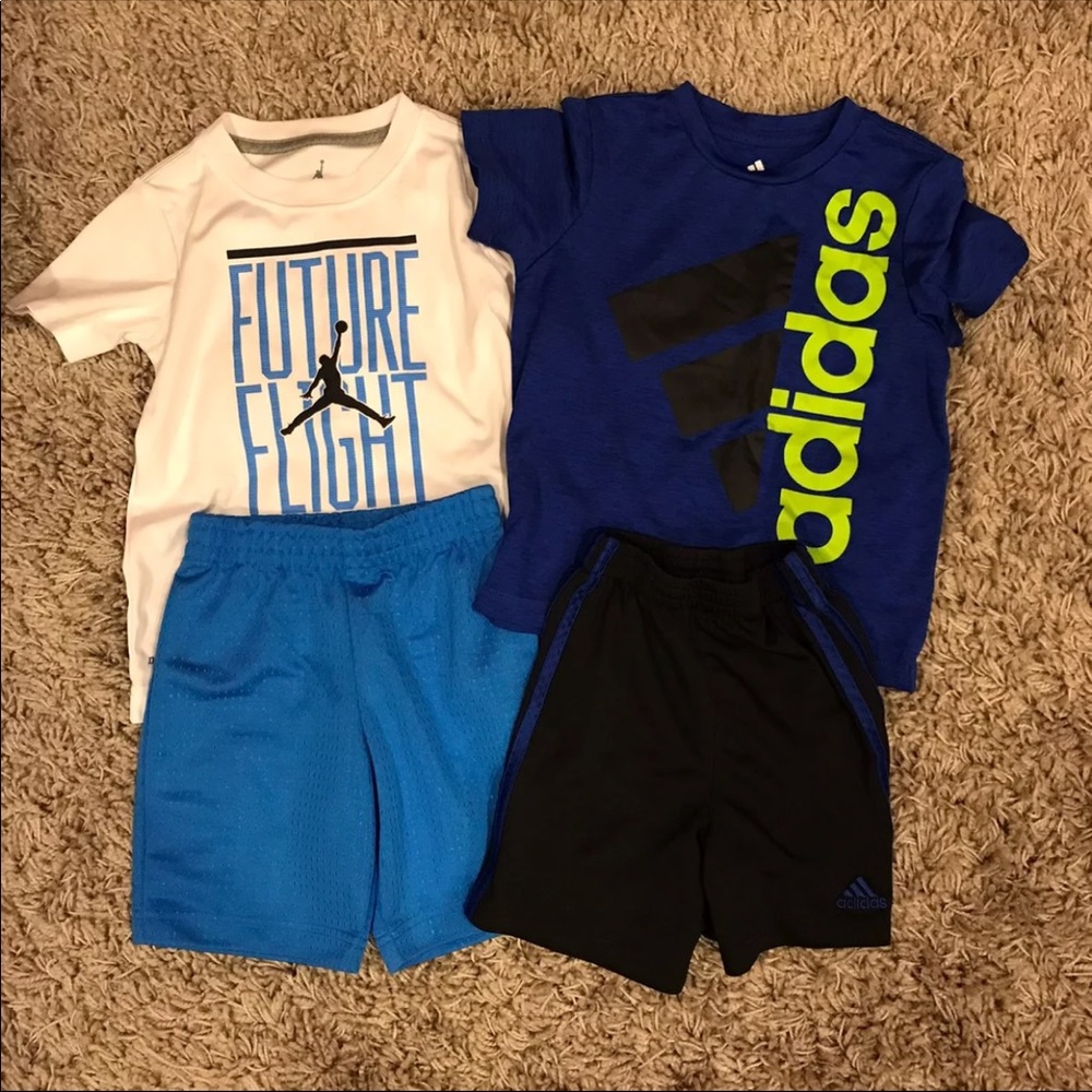 Toddler boy size 4 adidas and Jordan